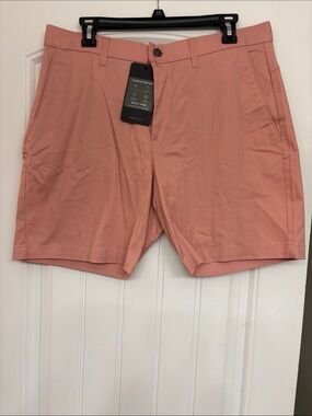 Fabletics Men's Coral Performance Flat-Front Shorts size 34 waist